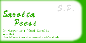 sarolta pecsi business card